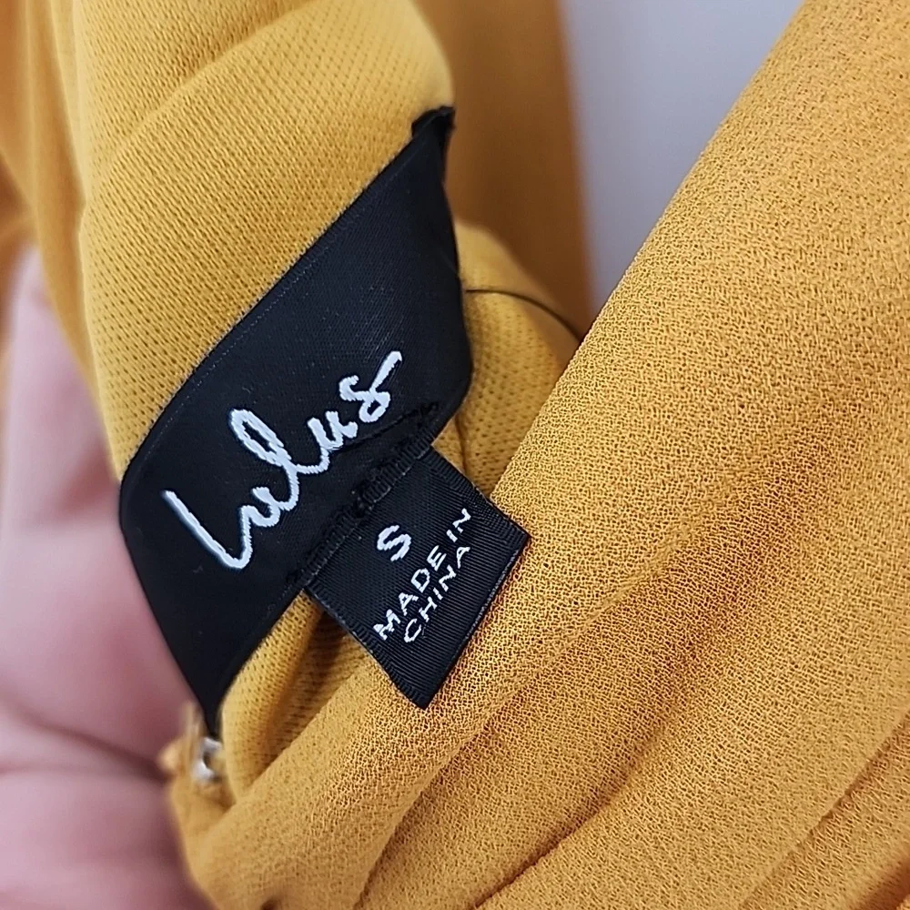 Lulu's Heavenly Hues Marigold Yellow Maxi Dress Size S
